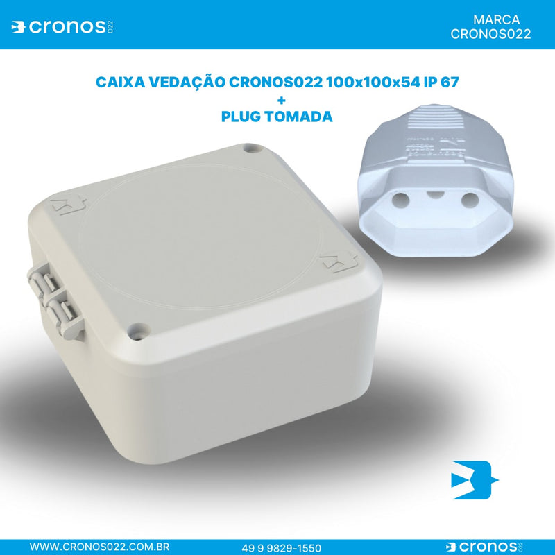 CAIXA VEDAÇÃO 100mmx100mm +  PLUGUE FEMEA para colocar conexões e tomadas  de câmeras quando  instaladas em  uso  externo